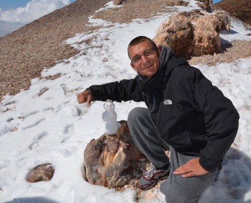 Snowman on Teide Tenerife